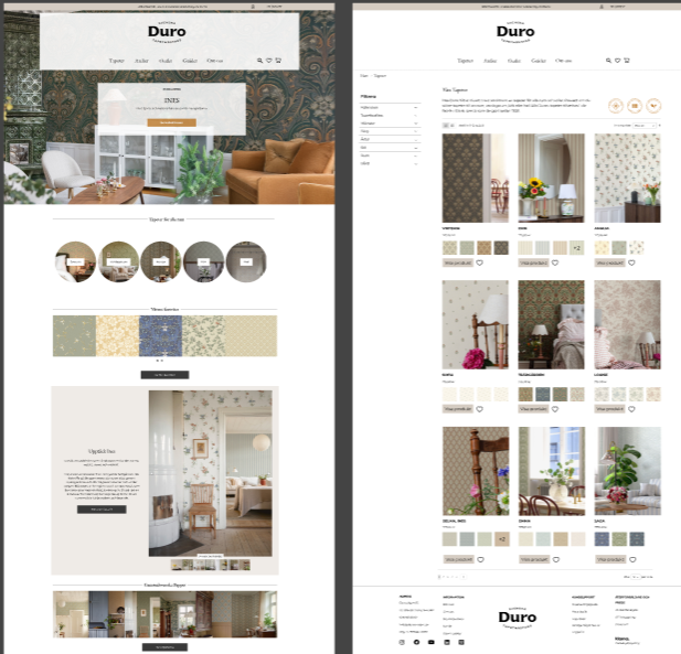 Duro final design concept showing improved navigation and filtering options